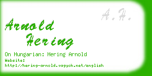arnold hering business card